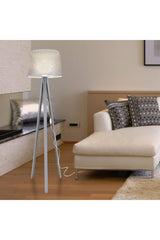 Deco Floor Lamp Gray Leg / Mesh Gray Hat - Swordslife