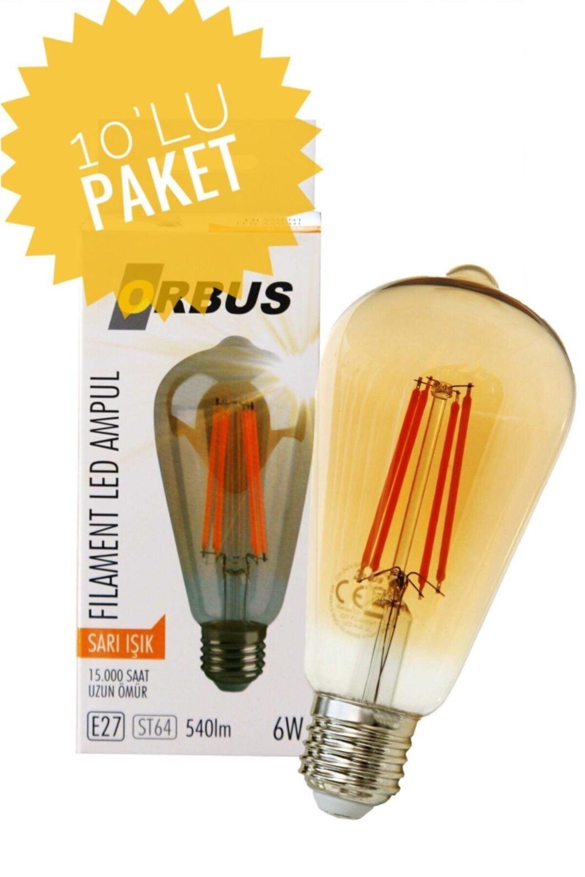 Decorative Bulb St64 E27 Amber Yellow Light 10