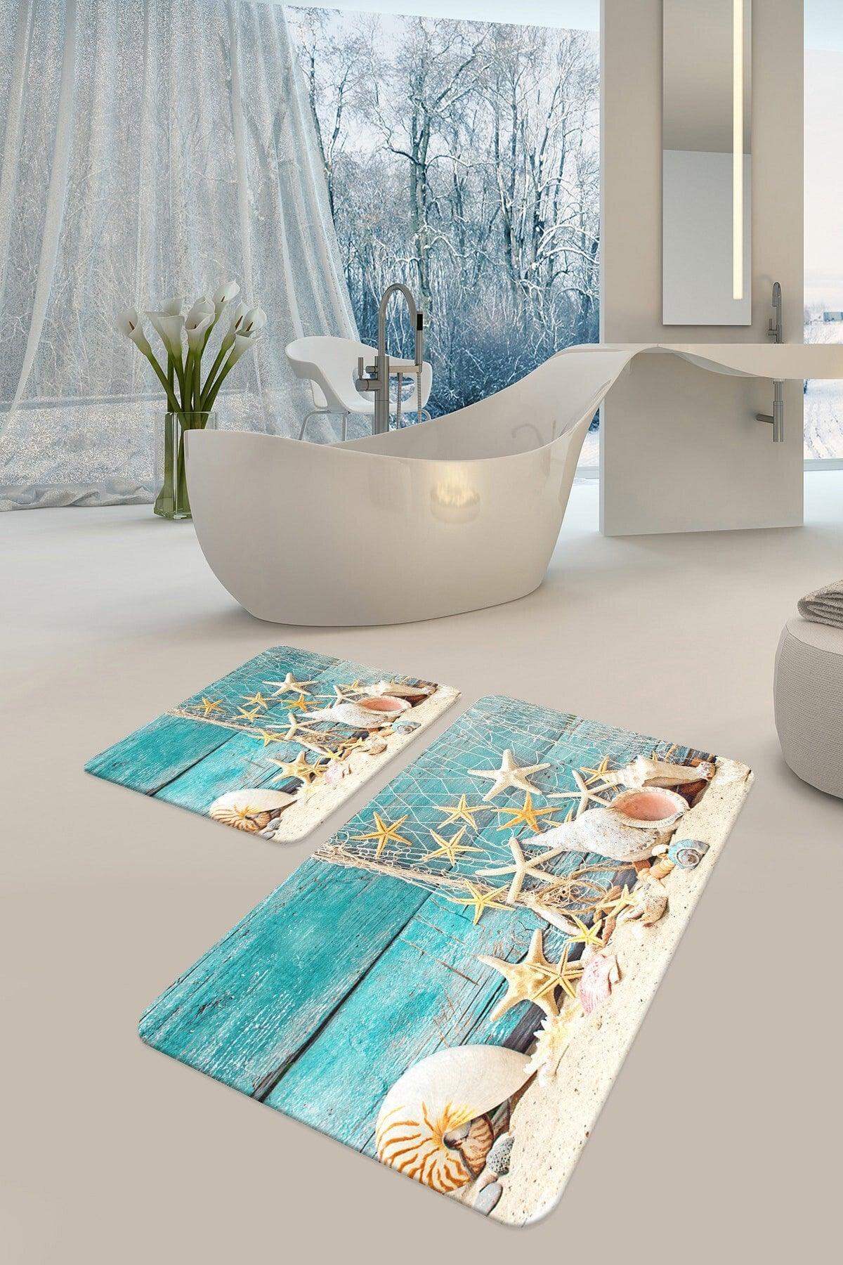 Decorative Digital Printed 2 Pcs Set Bathroom