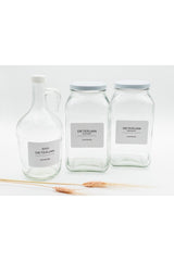 Decorative Glass Jar 3lt(detergent Whites-colored / Liquid Detergent Bottle White Lid) - Swordslife