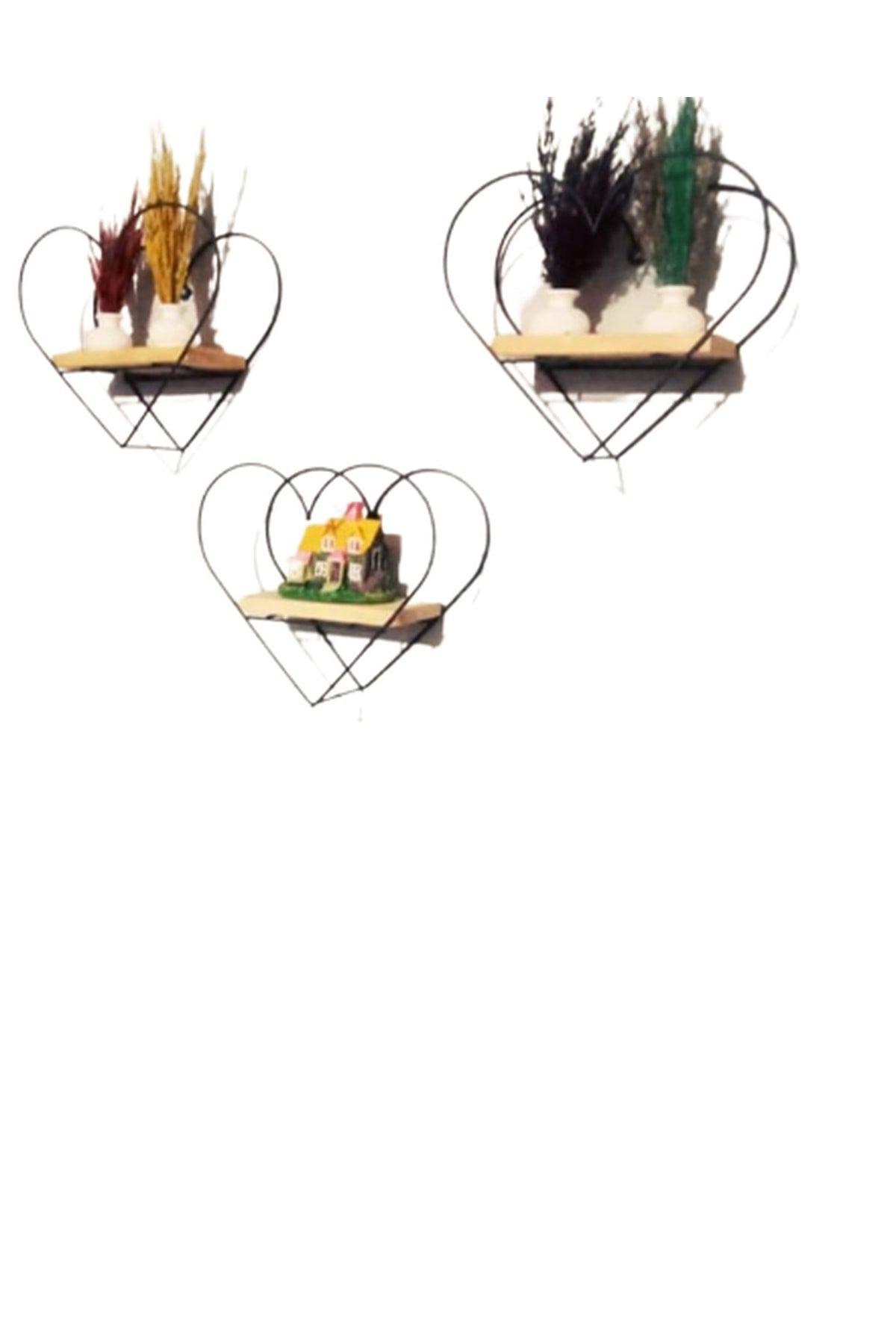 Decorative Heart Shaped Metal Wall Shelf