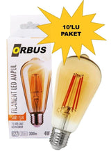 Decorative LED Bulb 10 Pack ST64 Amber 4