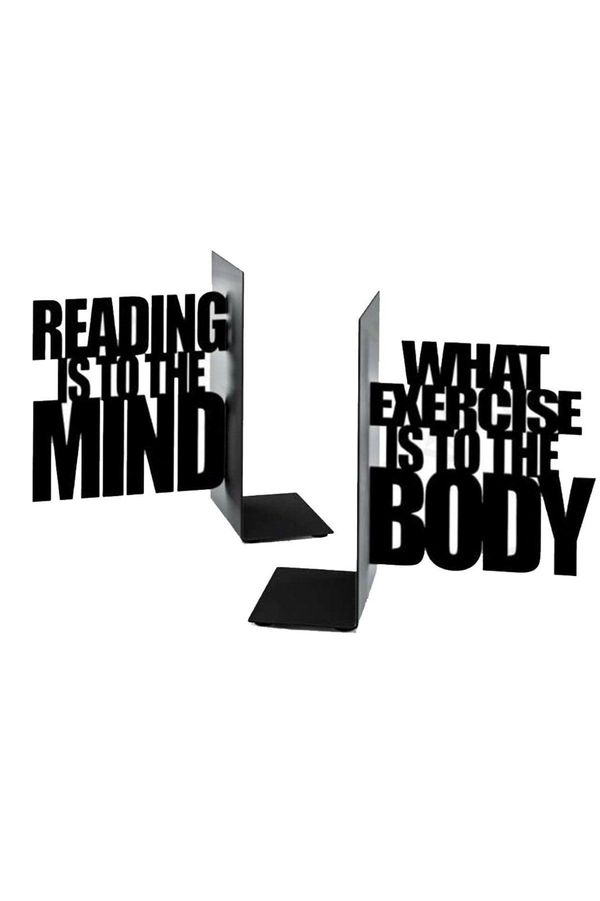 Decorative Metal Book Holder Reading Is To The Mind/what Exercise Is To The Body Organizer - Swordslife