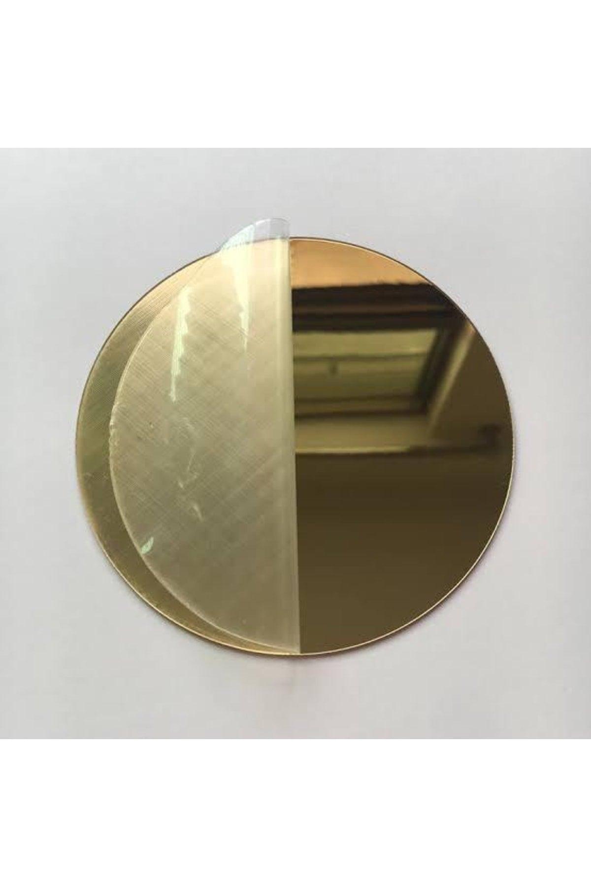 Decorative Round Gold Mirror Plexi Wall Ornament (Adhesive) - Swordslife