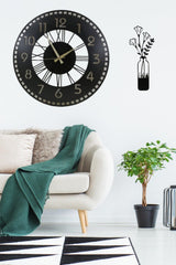 Decorative Wooden Wall Clock + Flower Vase Painting - Swordslife