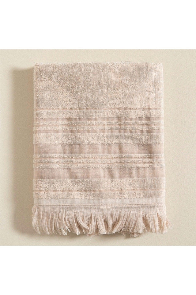 Deep Face Towel 50x90 Cm Beige/sage - Swordslife