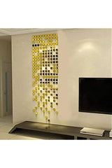 Decor Ornamental Mosaic Mirror 200x Pieces Plexi Decorative Gold Hallway Bathroom Dfffh - Swordslife