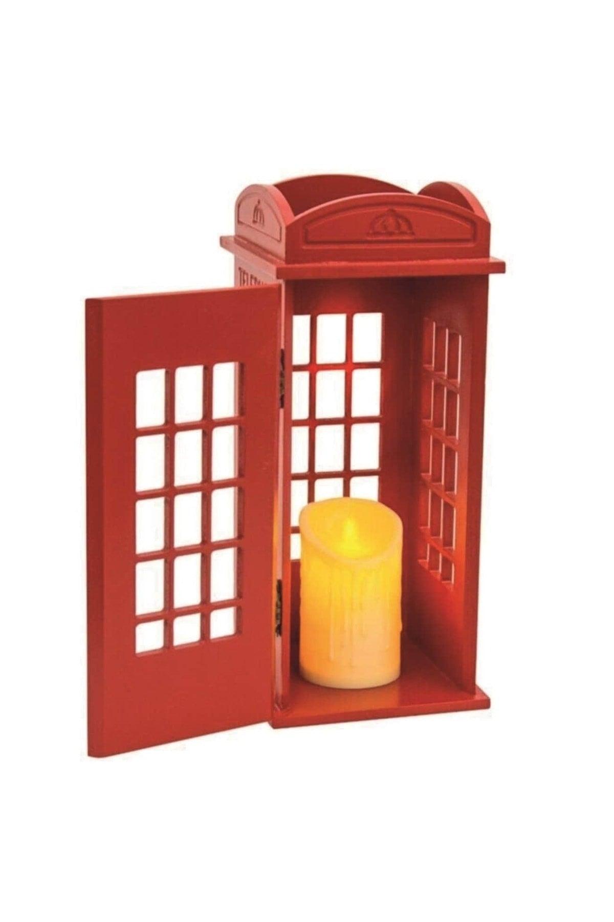 Decorative Wooden London Candle Holder Telephone Booth - Swordslife