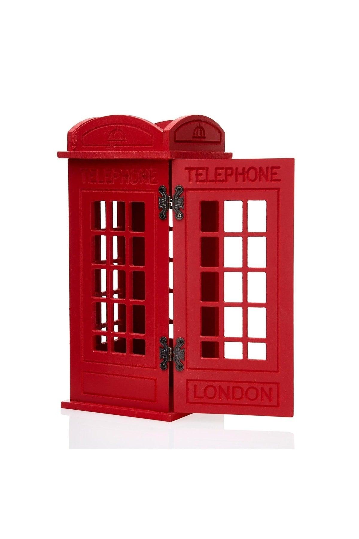 Decorative Wooden London Candle Holder Telephone Booth - Swordslife