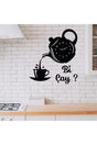 Decorative Wooden Kitchen And Cafe Wall Clock - Bi Tea Written - Swordslife