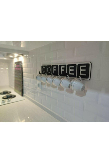 Decorative Coffee Written Kitchen Cup And Mug Hanger 45cm X 10cm - Swordslife