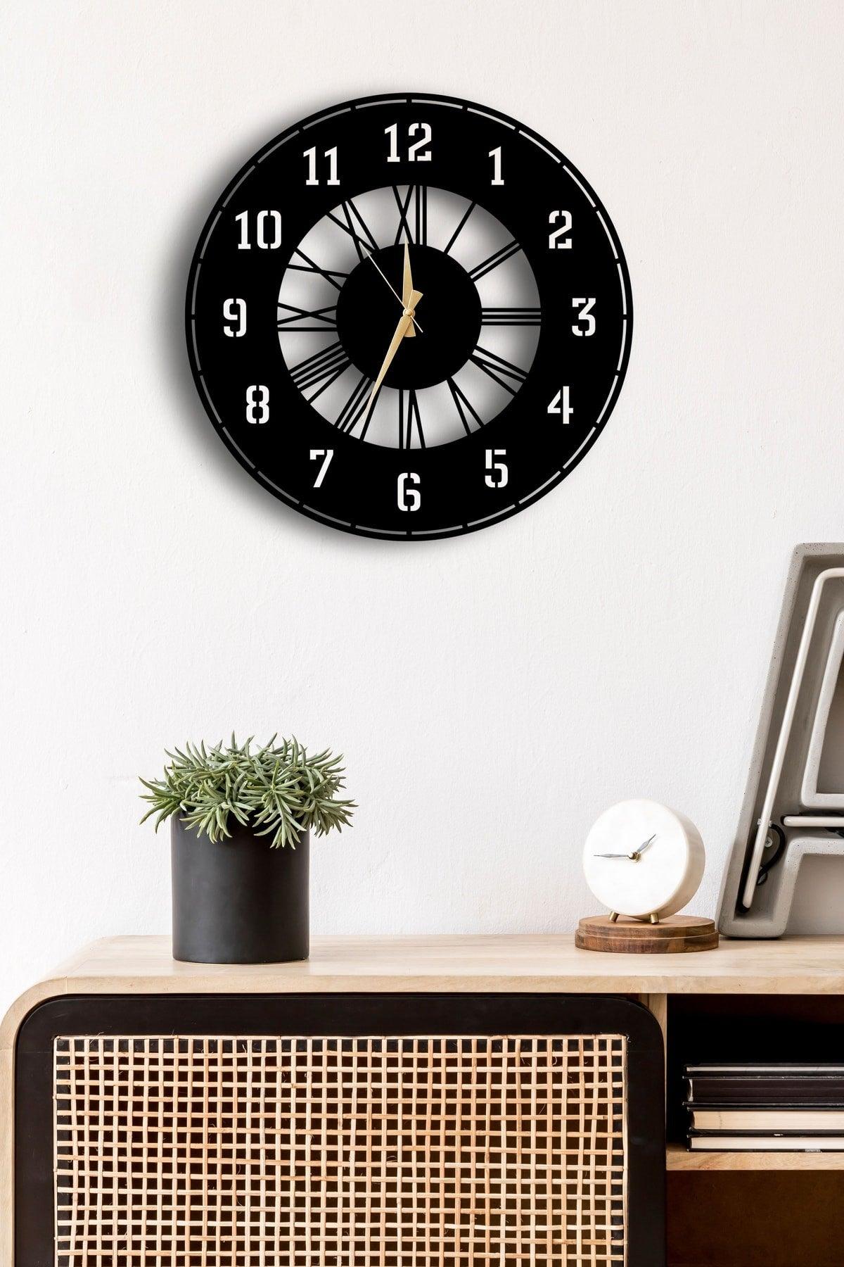 Decorative Wall Clock 50x50cm Vase Painting - Swordslife