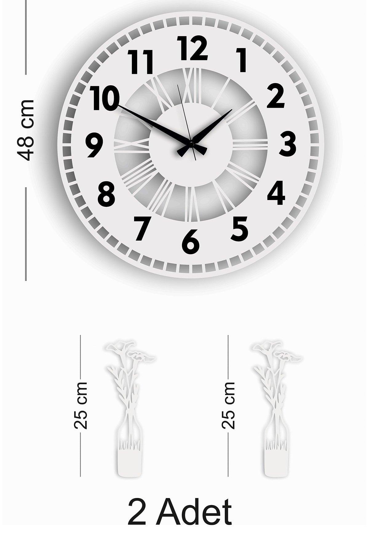 Decorative Wall Clock Vase Painting - Swordslife