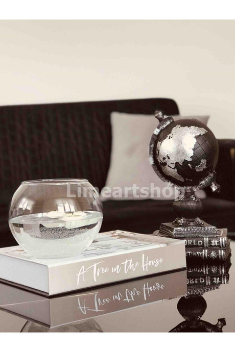 Decorative Home Accessory Black Silver Book World Trinket - Swordslife