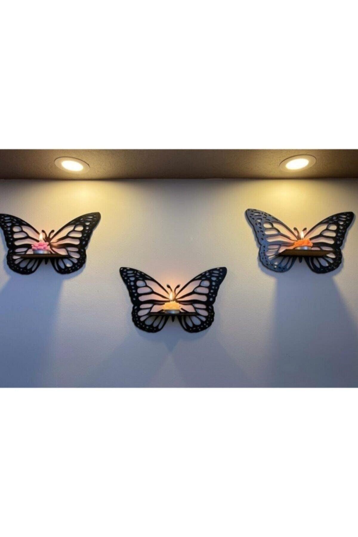 Decorative Butterfly Wall Shelf Set of 3 Rs339393 - Swordslife