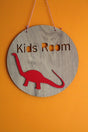 Decorative Kids Room Red Dinosaur Lacquer Kids Room Door & Wall Decoration - Swordslife