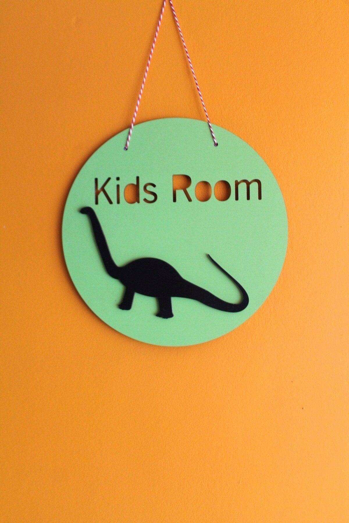 Decorative Kids Room Black Dinosaur Green Kids Room Door & Wall Decoration - Swordslife