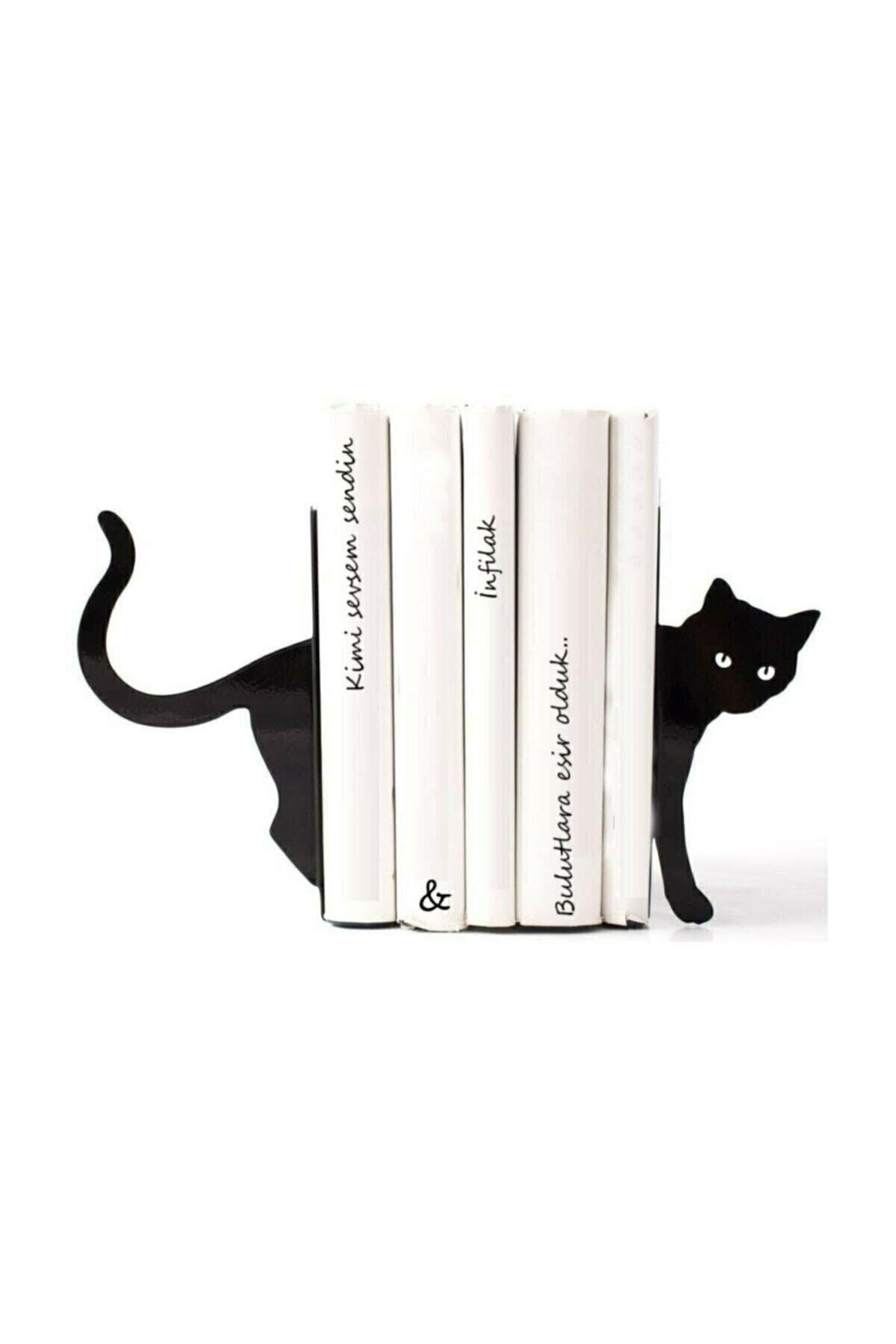 Decorative Metal Book Holder Set of 2 Ballerina Black Cat Figured Book Support - Swordslife