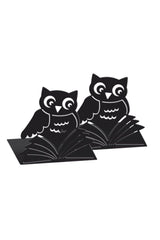 Decorative Metal Book Holder Owl Figure Book Support Bookshelf Organizer - Swordslife