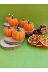 Decorative Mini ORANGE Pumpkin Candle 6 Pieces (4cm X3 Cm) - Swordslife