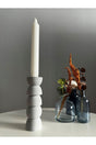 Decorative Candlestick, Gray Color, Large Size, Terrazzo, Stone Powder, Candle Holder - Swordslife