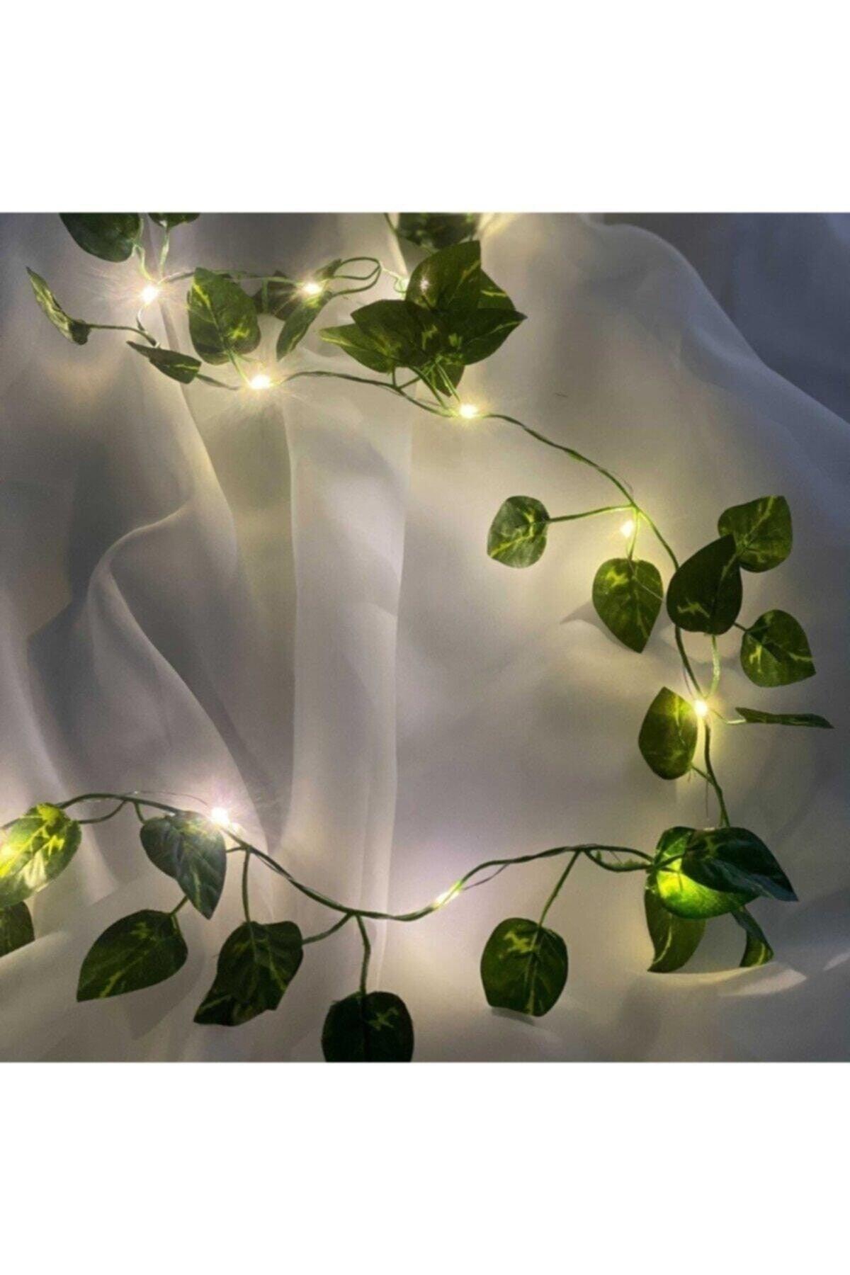 Artificial 230cm Ivy With Decorative Green Leaves And 3mt Fairy Led Daylight - Swordslife