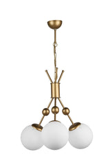 Delf 3rd Chandelier Tumbled White Glass - Swordslife