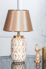 Delicat Ceramic Lampshade Cream Gold Srmk-53 - Swordslife