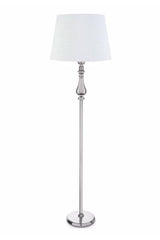 Narin Baba Chrome Plated Metal Leg Floor Lamp Full White - Swordslife