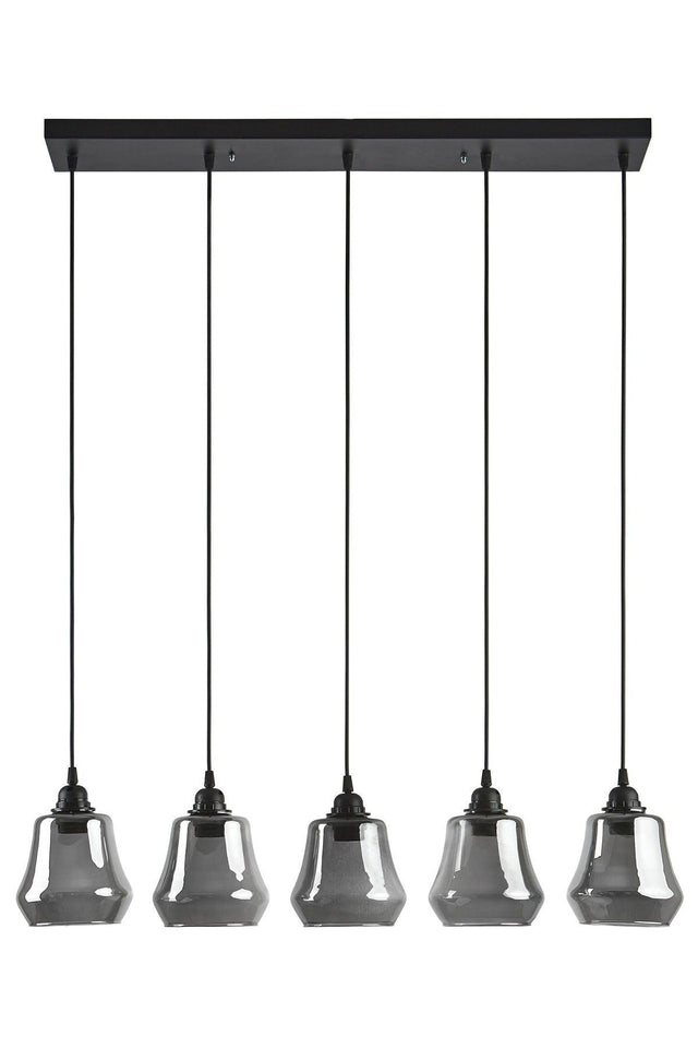 Denzel Special Design Sport Modern Smoked Glass 5 Row Suspended Chandelier - Swordslife