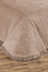 Deep Double Bedspread, Velvet Dowry Bedspread Double - Brown - Swordslife