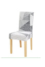 Patterned Velvet Chair Cover Chair Cover Elastic Gray White Striped Pattern 1 Piece - Swordslife