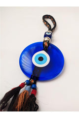 Patterned, Felt Thread 10x10 Cm Glass Evil Eye Bead Wall Ornament - Swordslife