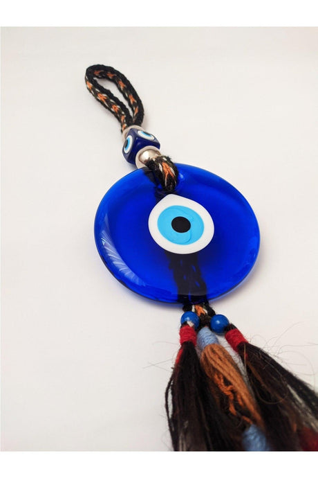 Patterned, Felt Thread 10x10 Cm Glass Evil Eye Bead Wall Ornament - Swordslife