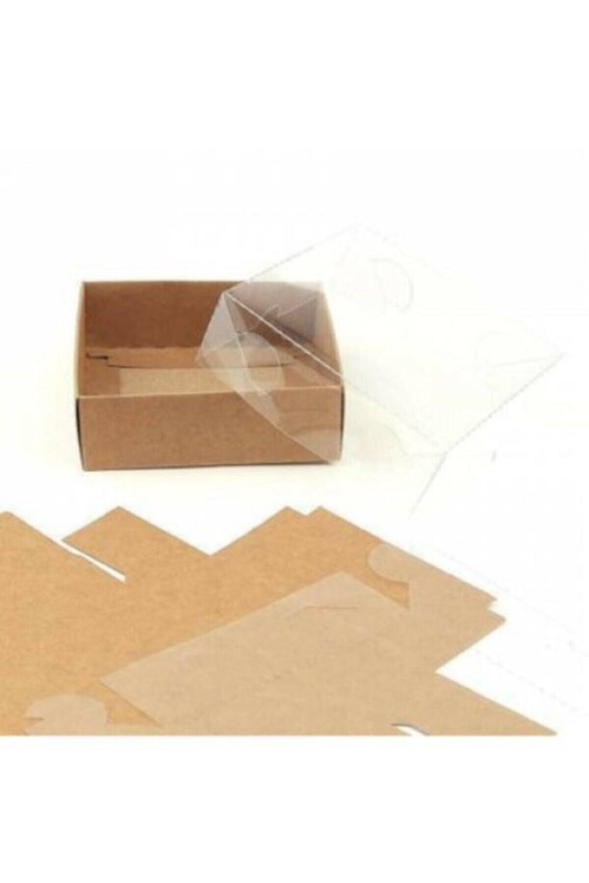 Design Paper Boxes Tiny Boxes 7x7x3 Brown Natural 50pcs Acetate Cardboard Kraft Box with Lid - Swordslife