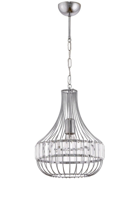 Diamond Crystal Stone Silver Chrome Single Pendant Lamp Chandelier - Çakır Chandelier - Swordslife