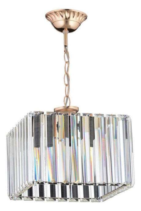 Diamond Single Square Gold Case Stone Chandelier - Swordslife