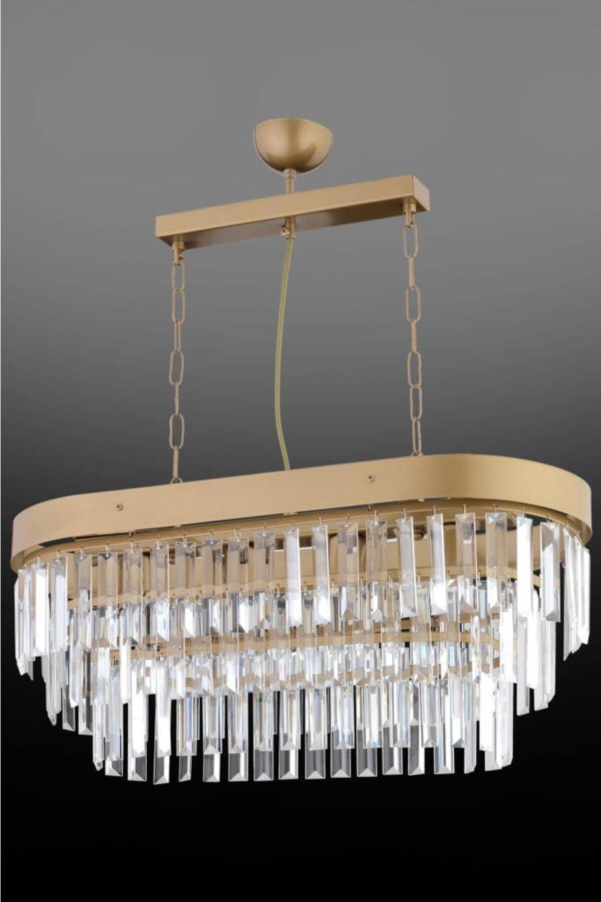 Dining Table Tumbled Crystal Stone Chandelier - Swordslife