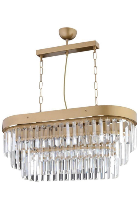 Dining Table Tumbled Crystal Stone Chandelier - Swordslife