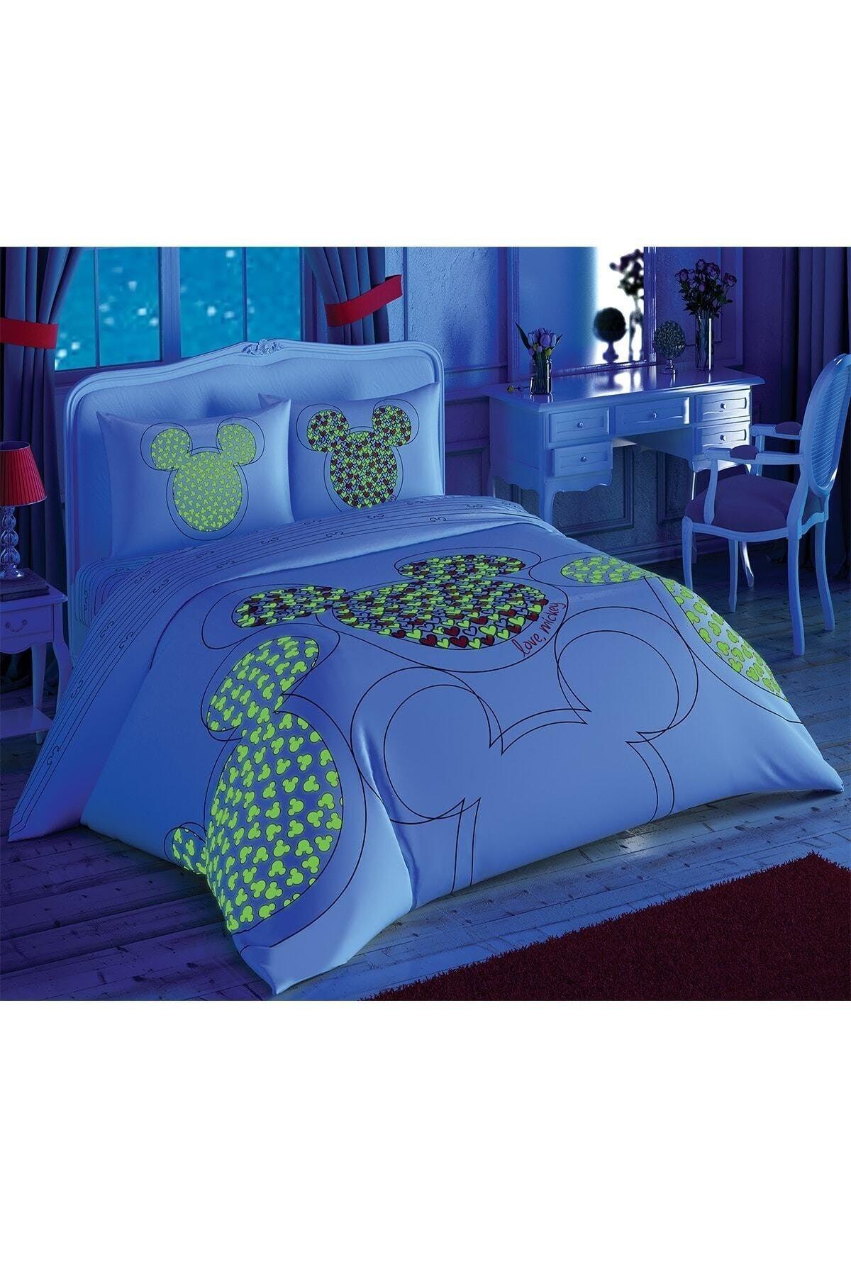 Disney Love Mickey Glow Double Duvet Cover Set - Swordslife