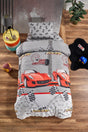 Natural Healthy Cotton Rally Trolley Single Child Duvet Cover Set - Swordslife