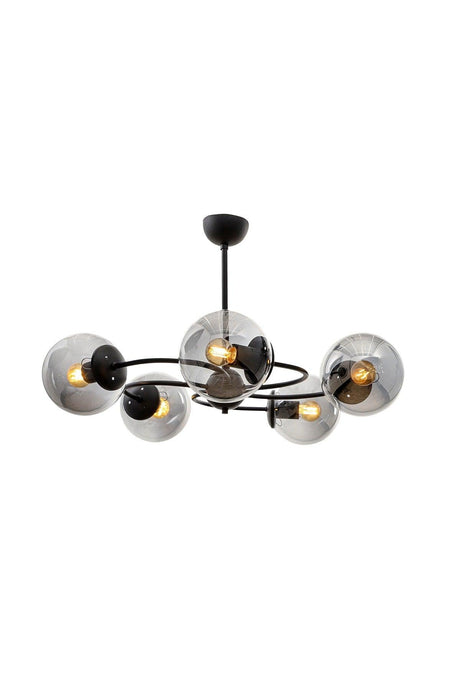 Mobile 5th Black-Smoked Glass Chandelier - Swordslife