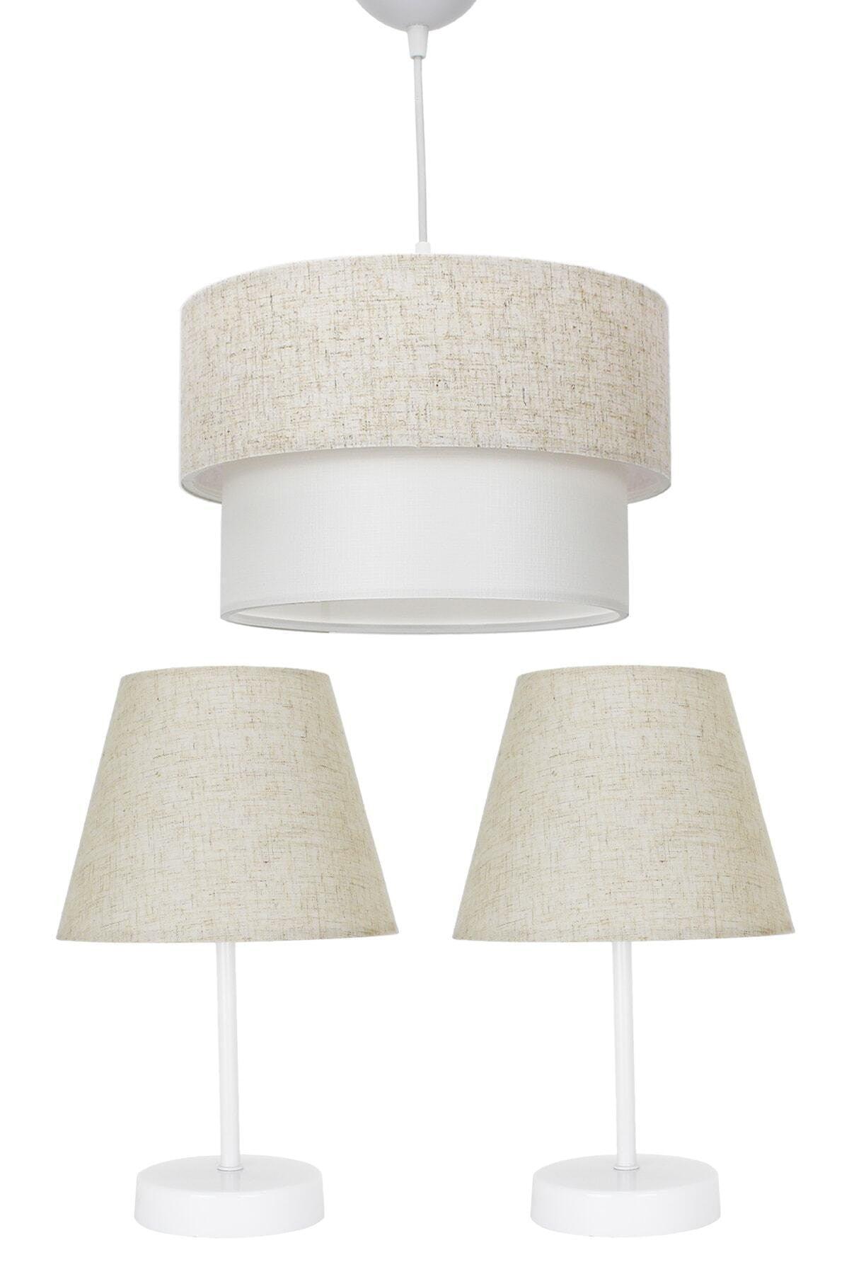 Dora Triple Lampshade And Chandelier Set Bedroom Lighting - Swordslife