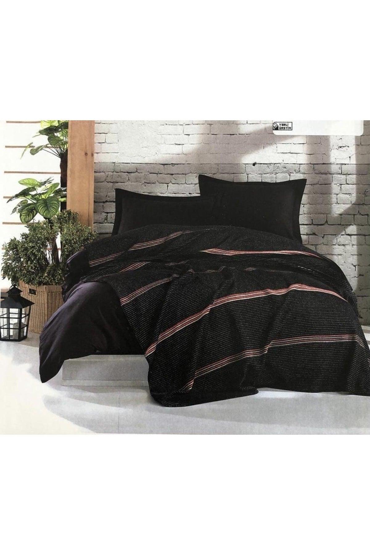 Four Seasons Blanket Pique Black Single Striped Double - Swordslife