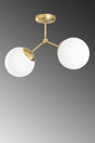 Binary Tumbled Modern Acrobat Model White Globe Glass Chandelier - Swordslife