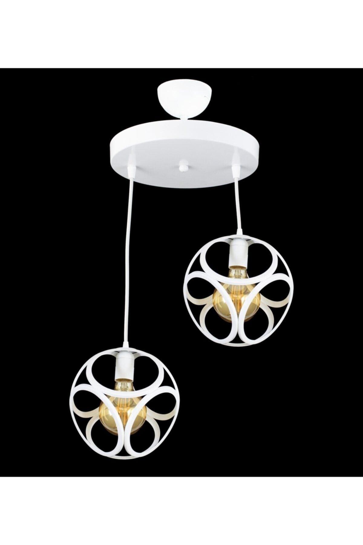 Double Modern Circle Cube Model Pendant Lamp Chandelier - Swordslife