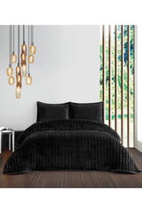 Doux Black Double Bedspread Set - Swordslife