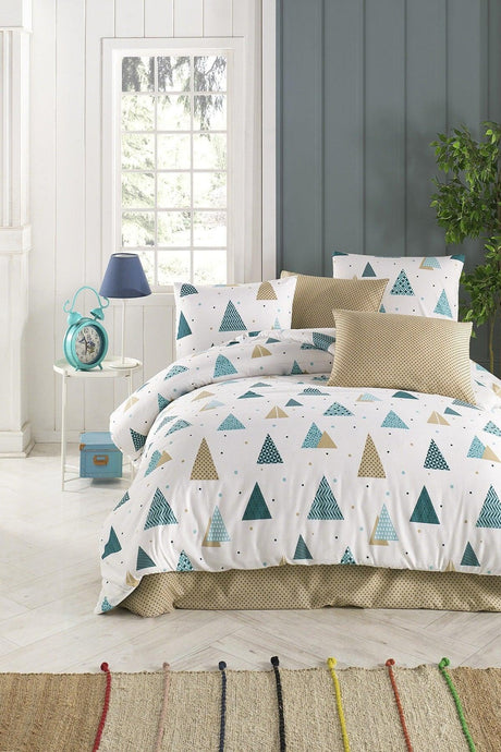 Triangle Polka Dot White Double Duvet Cover