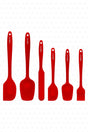 Drongo Heat Resistant Fireproof Non-Stick Silicone Spatula Set 6 Pieces Red - Swordslife