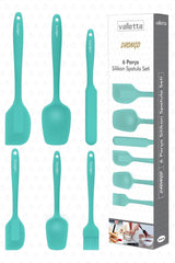 Drongo Heat Resistant Fireproof Non-Stick Silicone Spatula Set 6 Pieces Turquoise - Swordslife